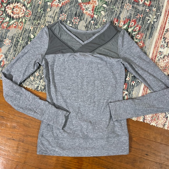 lululemon athletica Tops - LULULEMON Just Breathe Long Sleeve in Heathered Slate Grey
